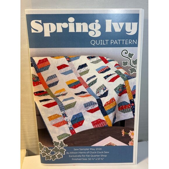 Quilt Pattern Windham Fabric Clover & Dot Strip 26pcs Spring Ivy Fat Quarter - Picture 5 of 6